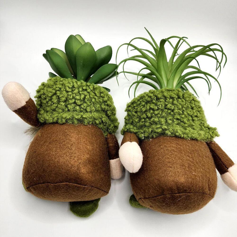 Succulent Gnomes Spring Green Plants Gnomes Swedish Plush Tiered Tray Decoration - Picture 2 of 2